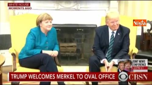 L'incontro tra Angela Merkel e Donald Trump