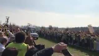 L'arrivo di Papa Francesco a Monza