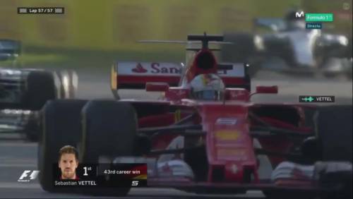 L'urlo di Vettel via radio: "Forza Ferrari"