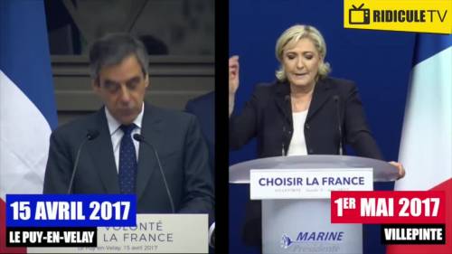 Il discorso della Le Pen a confronto con quello di Fillon