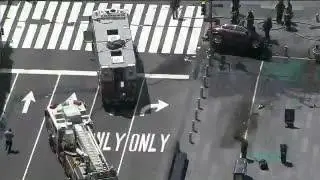 Times Square, l'intervento dei vigili del fuoco