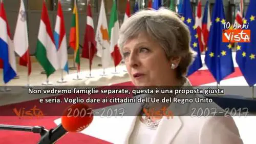 May: "Certezze ai cittadini Ue che vivono da noi"