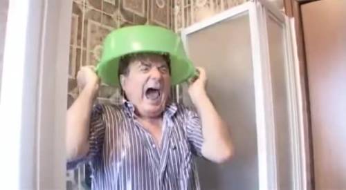 Paolo Limiti e la sua "Ice bucket challenge"