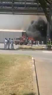 Termoli, vigili del fuoco in azione nello stabilimento Fiat