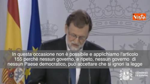Catalogna, Rajoy: "Applicheremo articolo 155"