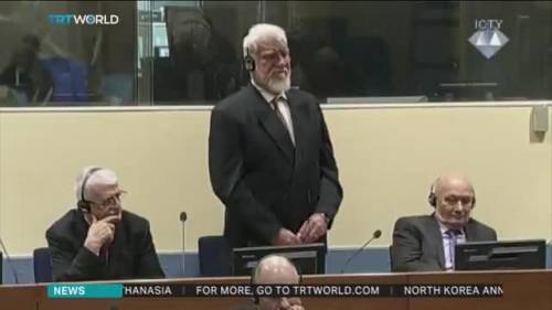 L'Aja, l'ex generale croato beve veleno dopo la sentenza