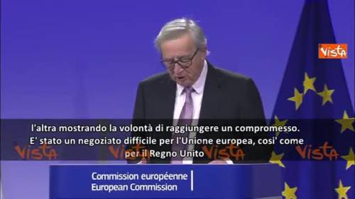 Brexit, Juncker: "È stato difficile per entrambi"
