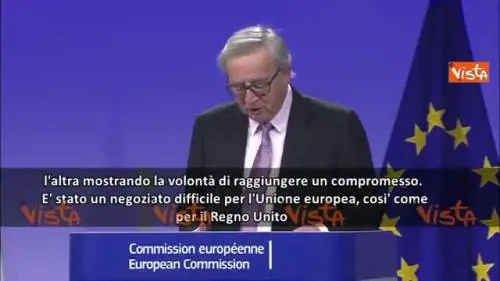 Brexit, Juncker: "È stato difficile per entrambi"