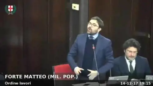 Matteo Forte contro la mozione antifascista in Comune