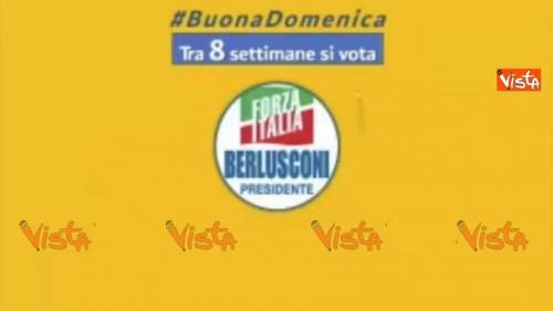 Berlusconi presenta il simbolo FI per le elezioni e lancia lo spot su Twitter