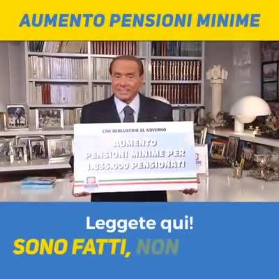 "Con centrodestra più alta pensione minima "