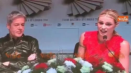 Festival Sanremo, lacrime di commozione per Hunziker dopo complimenti di Baglioni