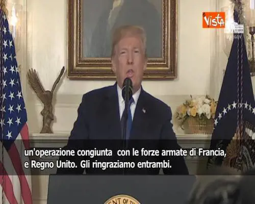 Attacco Siria, l'annuncio di Trump