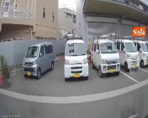 Terremoto in Giappone, il momento della scossa 