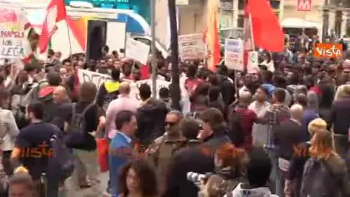 Napoli, manifestazione contro Salvini