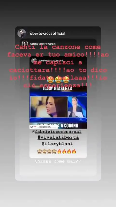 Corona sfotte la Blasi: "Caciottara"