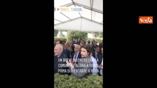 Conte incontra la comunità italiana durante il suo viaggio a Tunisi