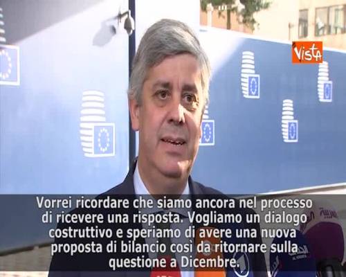 Manovra, Centeno: “Speriamo di ricevere nuovo documento dall’Italia”
