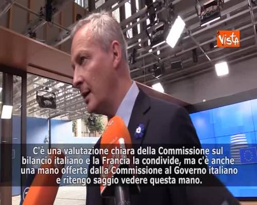  Manovra Italia, Le Maire (Min.Economia francese): “Governo italiano accolga mano tesa Commissione” 