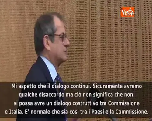Manovra, Tria all'Ecofin: "Ci aspettiamo dialogo costruttivo"