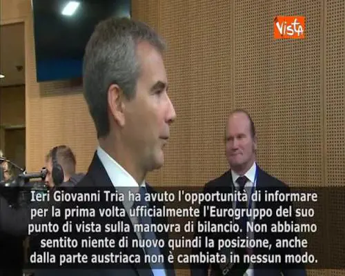 Manovra, ministro Economia Austria Loger: "Da Tria niente di nuovo, nostra posizione non cambia"