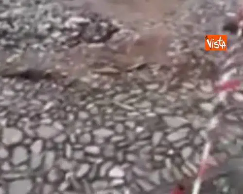 Maltempo, 'sprofonda' parte della Piazzetta di Portofino