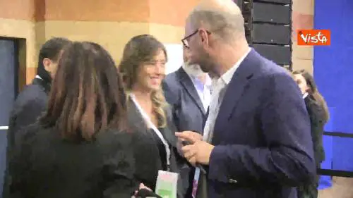 Boschi, Gentiloni e Martina arrivano ad Assemblea del Pd