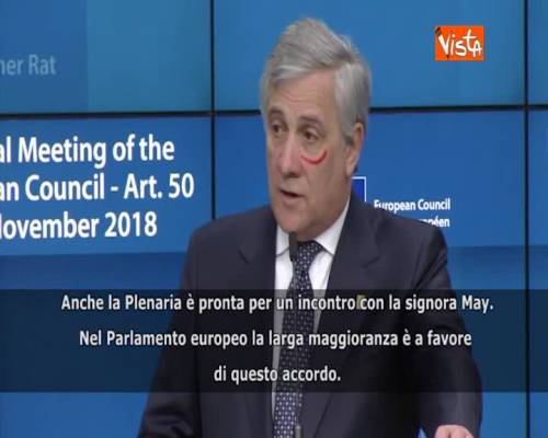 Brexit, Tajani: "Al Parlamento europeo maggioranza a favore dell'accordo" SOTTOTITOLI