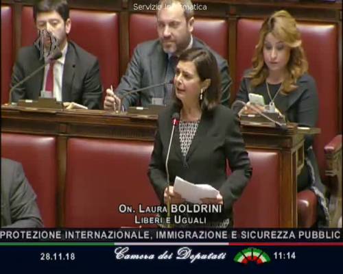 Dl Sicurezza, l'intervento di Laura Boldrini