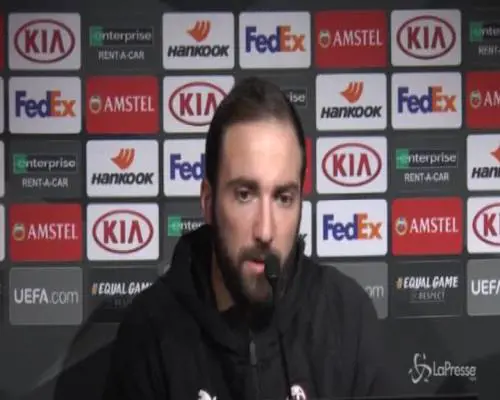 Higuain: "Milan poco fortunato ma possiamo lottare per vincere l'Europa League"