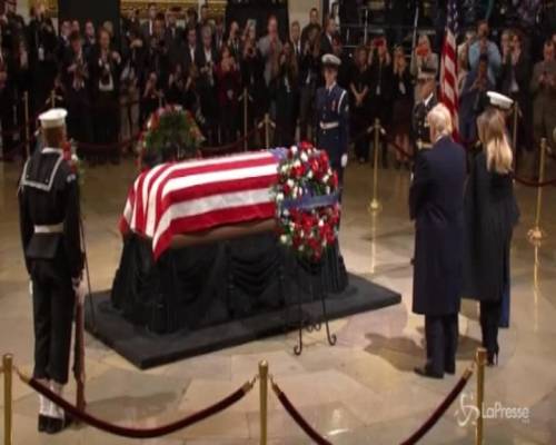 Washington, Trump alle celebrazioni in ricordo di George Bush