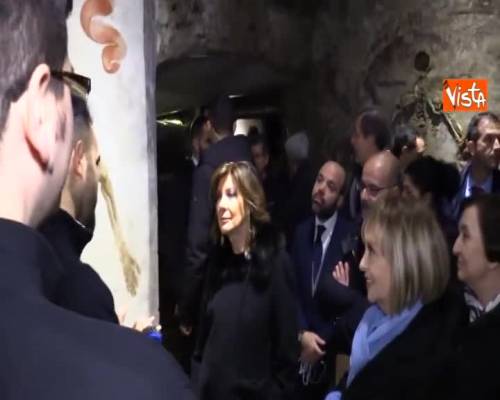 Casellati visita le Catacombe di San Gennaro a Napoli
