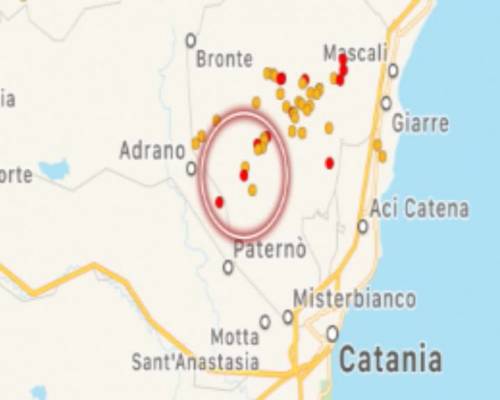 Nuovo sciame sismico nel Catanese, scossa di magnitudo 3.5