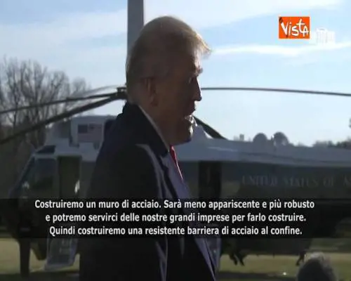  Migranti, Trump: “Al confine costruiremo un robusto muro di acciaio”