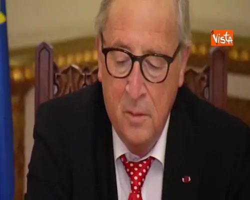  Juncker incontra presidente Romania Iohannis a Bucharest