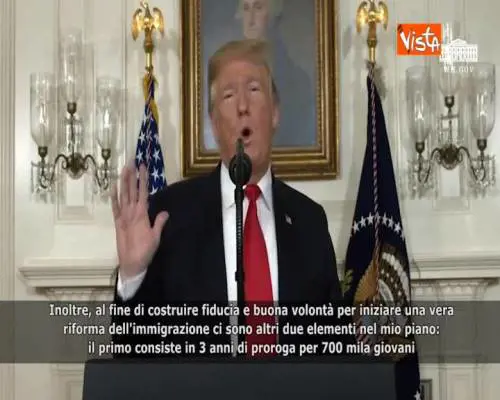 Migranti, Trump: “Tre anni di proroga per ‘dreamer’” SOTTOTITOLI