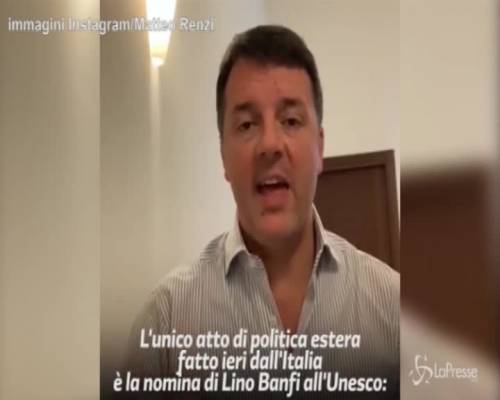 Renzi: "Unico atto di politica estera dell'Italia è la nomina di Lino Banfi"