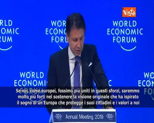 Conte a Davos: “Sogniamo un’Europa del popolo”