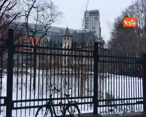  Neve a Bruxelles, le istituzioni europee imbiancate 