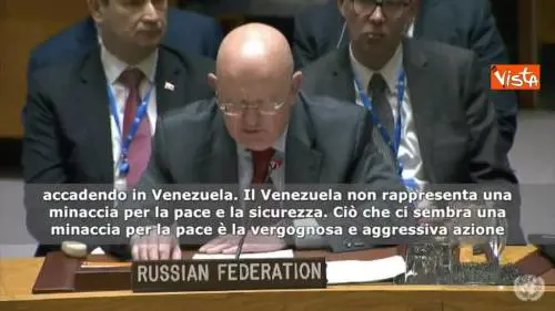 Venezuela, Nebenzia (Russia): “Azione vergognosa degli Usa per destabilizzare il Paese”, sottotitoli
