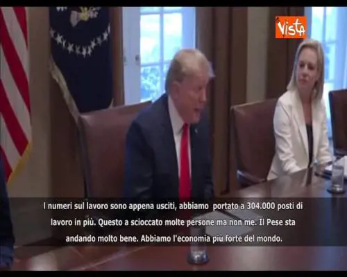 Lavoro, Trump: “304mila posti in più”