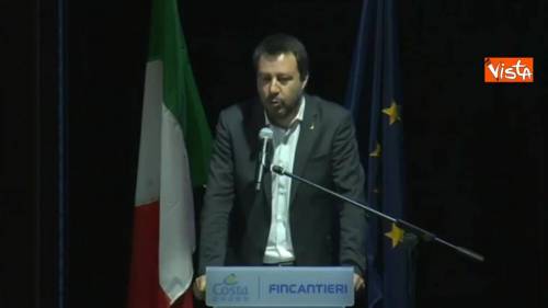 Salvini a presentazione nuova nave Costa Crociere: “Confesso di non essere mai stato in crociera”