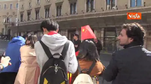 Xi a Roma, l’entusiasmo dei turisti cinesi