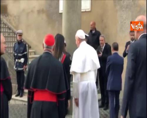 L'arrivo di Papa Francesco in Campidoglio