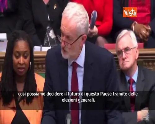 Brexit, Corbyn: “May se ne vada, si decida futuro del Paese tramite elezioni generali”