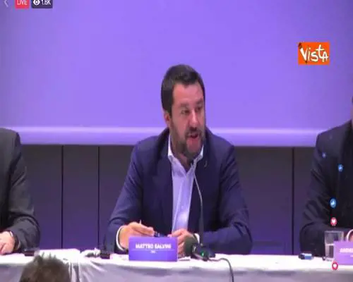 Europee, Salvini: "Alleanza guarda al futuro, insicurezza con accordo Ppe-Pse"