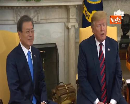 Trump riceve alla Casa Bianca il Presidente della Corea del Sud Moon Jae-in