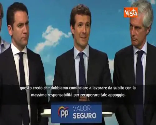 Elezioni Spagna, Casado (Partito popolare): “Risultato negativo, a noi piace vincere”