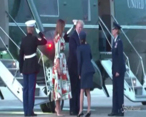 Trump in partenza per il Regno Unito