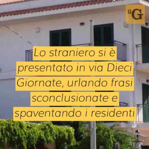 Romeno prende a pugni porte per entrare in casa, paura tra residenti